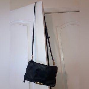 Marc Jacobs black leather cross body bag / clutch